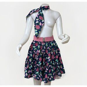 Vtg Malco Modes Square Dance Skirt Womens Sz M Rockabilly Butterfly Accessories